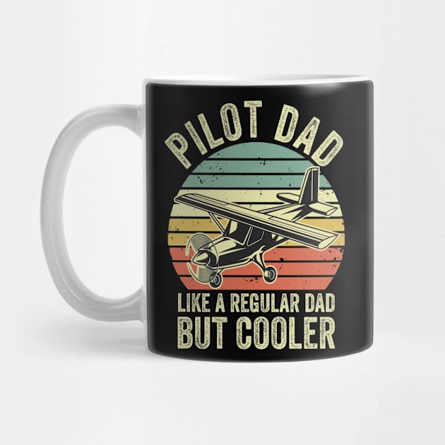 Pilot Dad Funny Aviation Enthusiast Retro by Visual Vibes